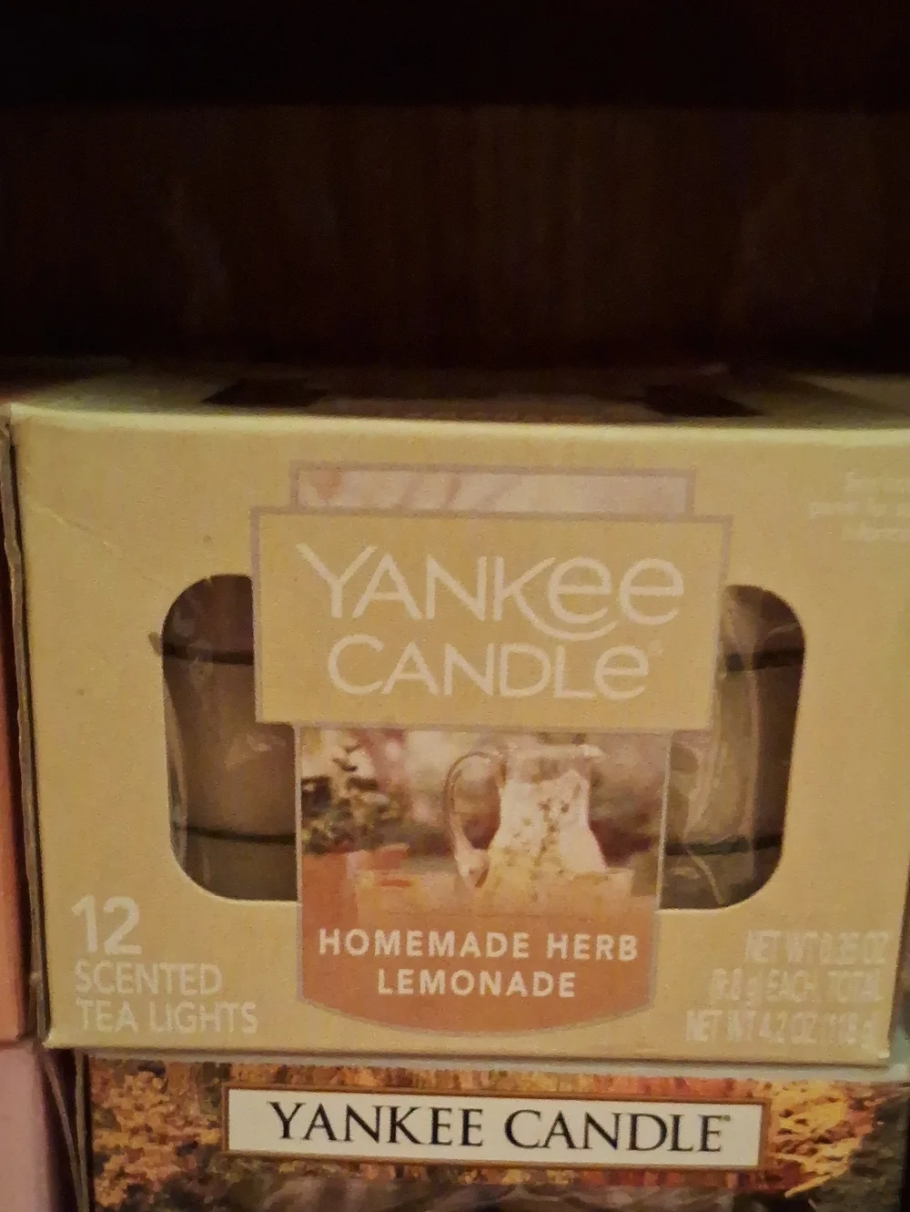 Yankee Candle Homemade Herb Lemonade Tea Lights - Pale Yellow Box